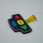Molded rubber keypad: PCB based with domes and LED indicator; UV resistant keys; hot bar soldered tail; 100% environmentally sealed as a standalone part