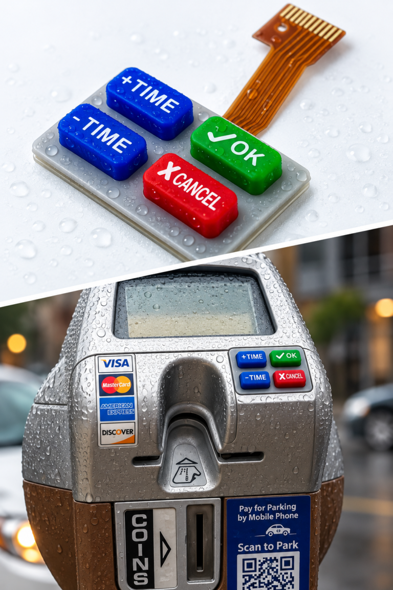 Sealed Rubber Keypad for Parking Meter